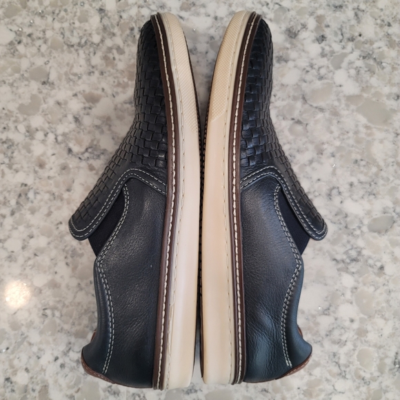 Johnston Murphy J&M Men's Sheepskin Woven Leather Slip On Shoes Lightweight 9.5M - Picture 5 of 8